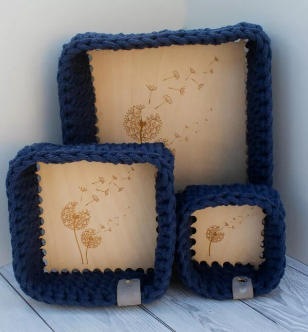 makramee körbchen eckig