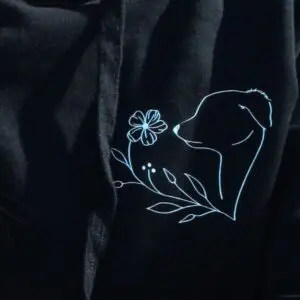 t shirt mit katze oder hunde silhouette