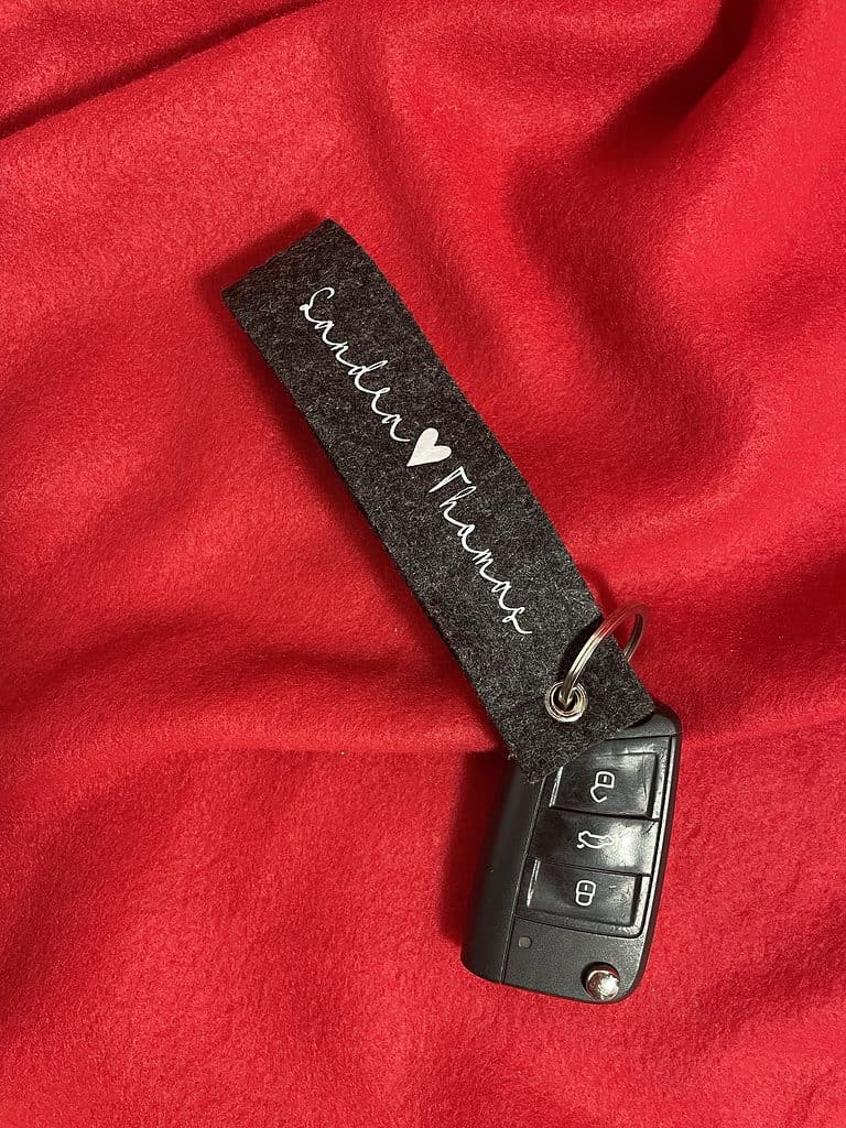 filzschlüsselanhänger better together