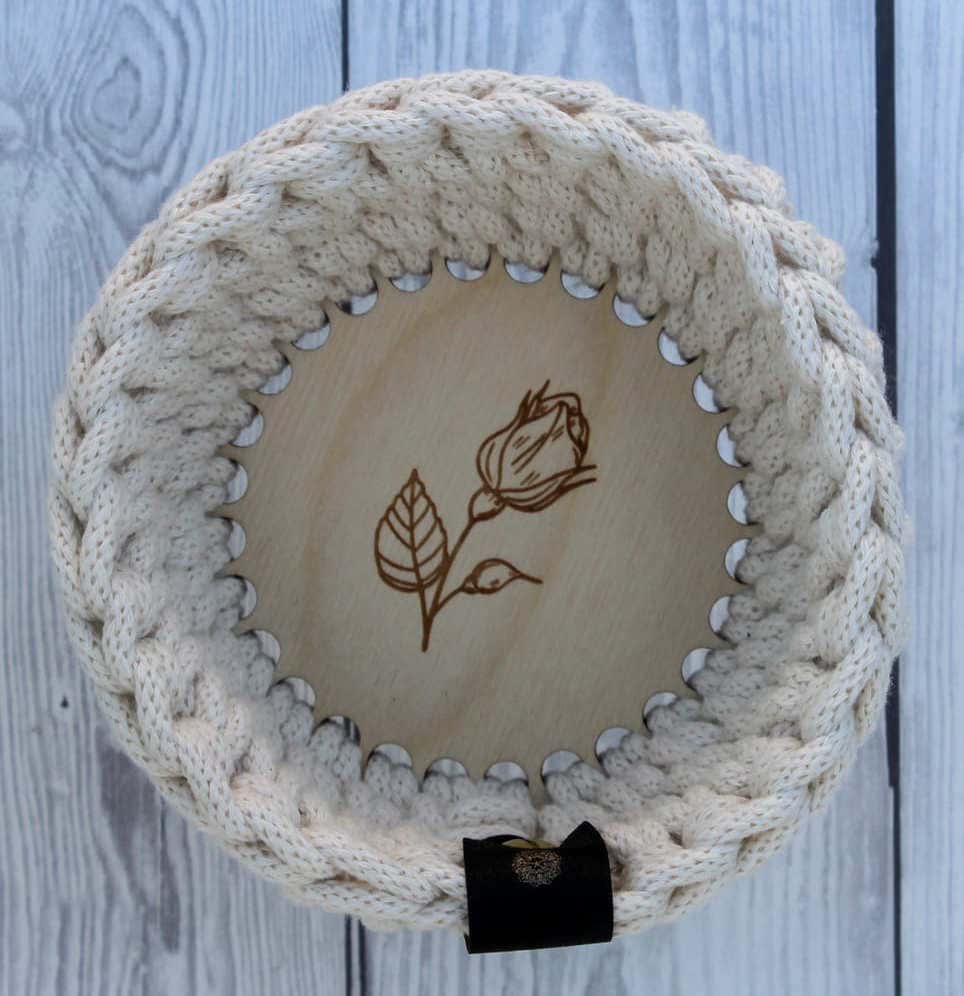 makramee blumen körbchen