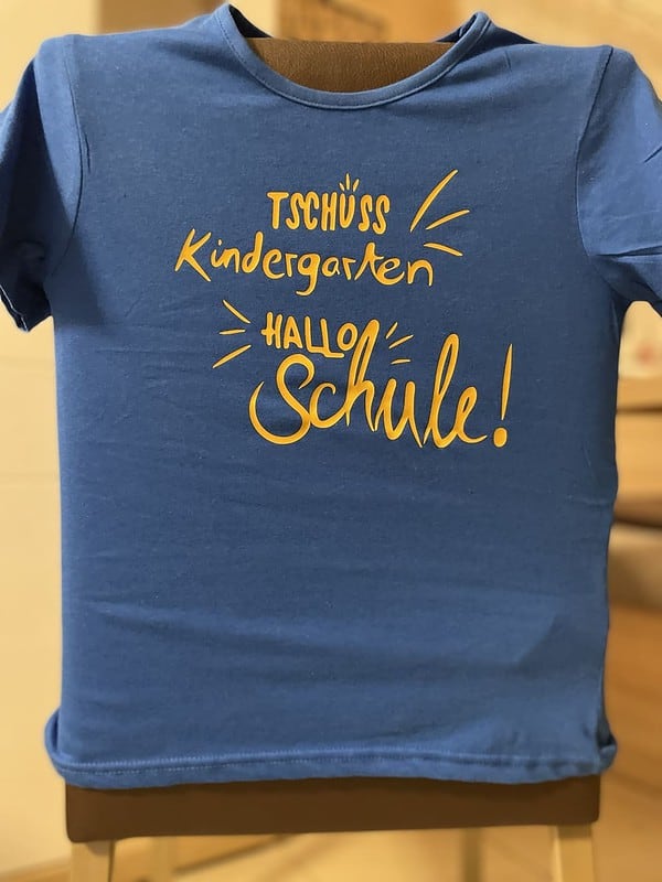 tschüß kindergarten hallo schule t shirt