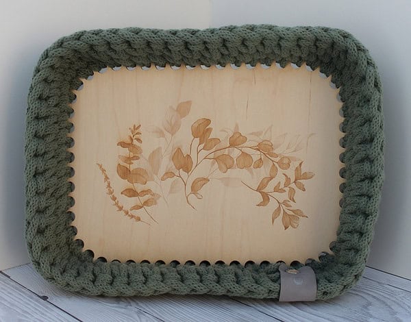 makramee organizer körbchen