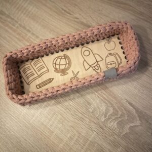 stifte organizer aus makramee