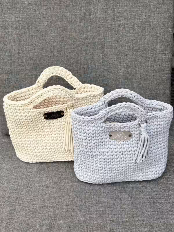 häckeltasche aus makramee