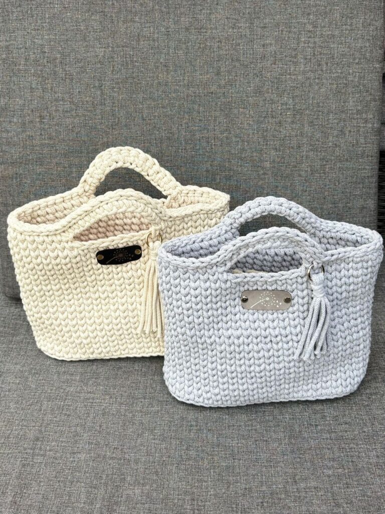 häckeltasche aus makramee