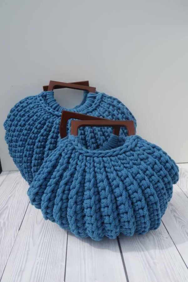 muscheltasche aus makramee